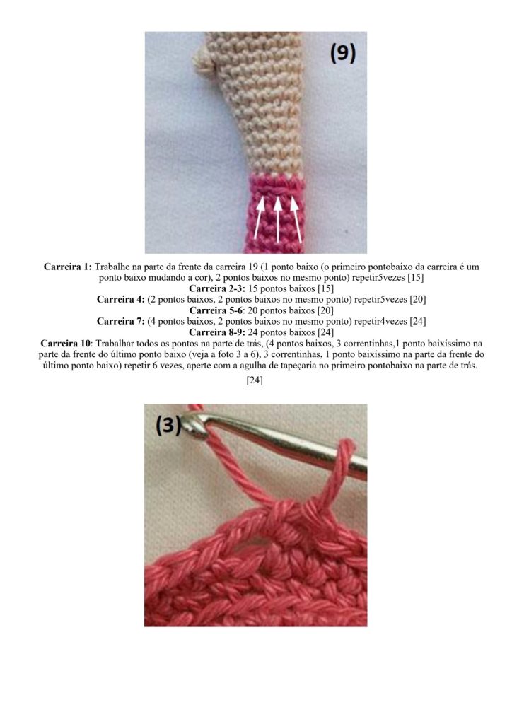 Boneca hippie de amigurumi que todo mundo quer - molde parte 12