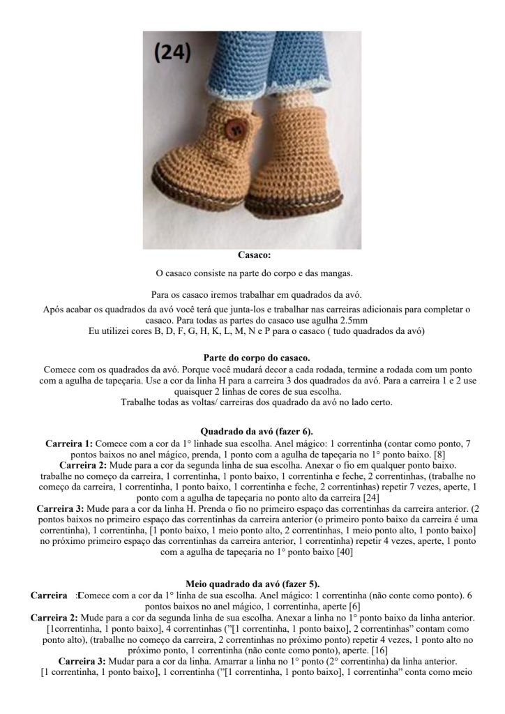 Boneca hippie de amigurumi que todo mundo quer - molde parte 23