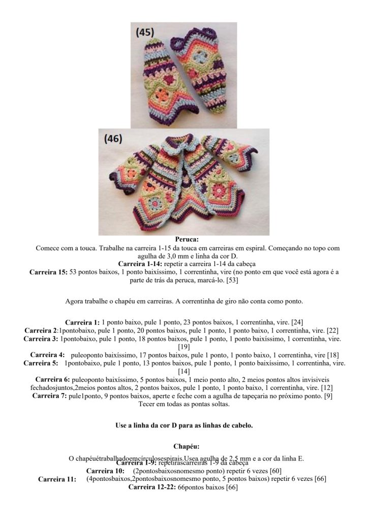 Boneca hippie de amigurumi que todo mundo quer - molde parte 36