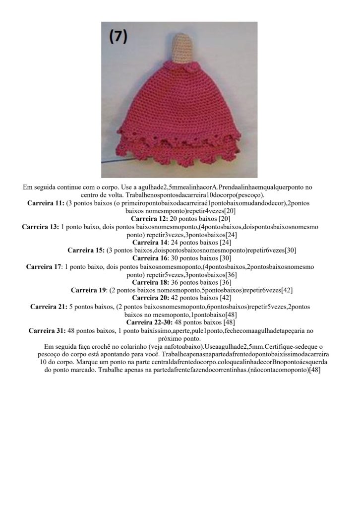 Boneca hippie de amigurumi que todo mundo quer - molde parte 9