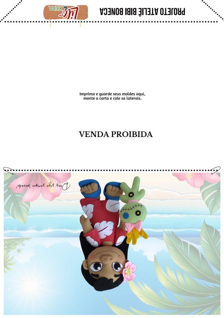 Boneca Lilo de feltro passo a passo completo - molde parte 9