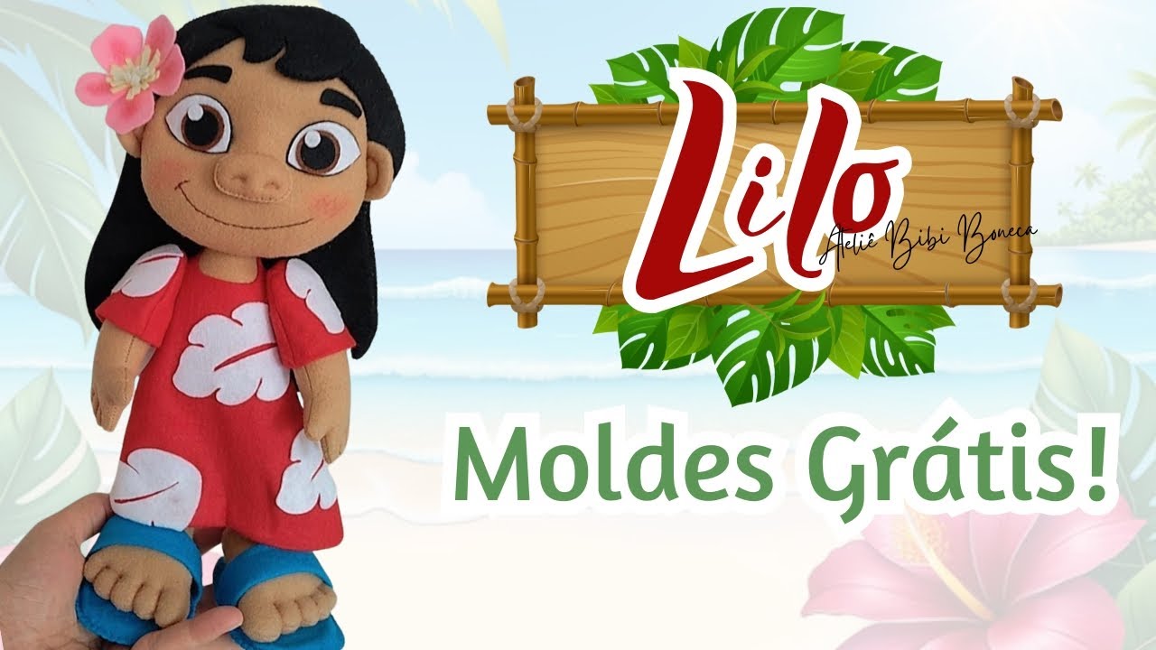 Boneca Lilo de feltro passo a passo completo