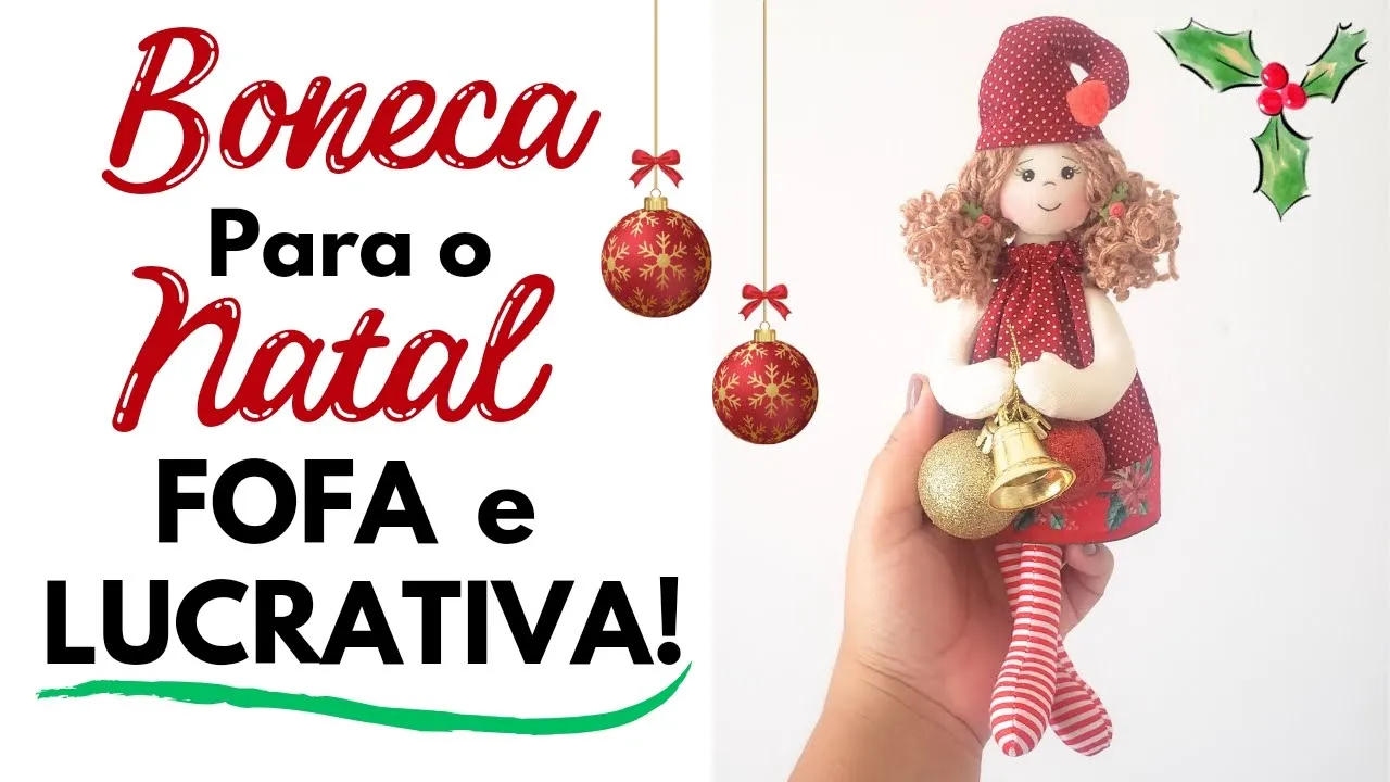Boneca natalina fácil e econômica