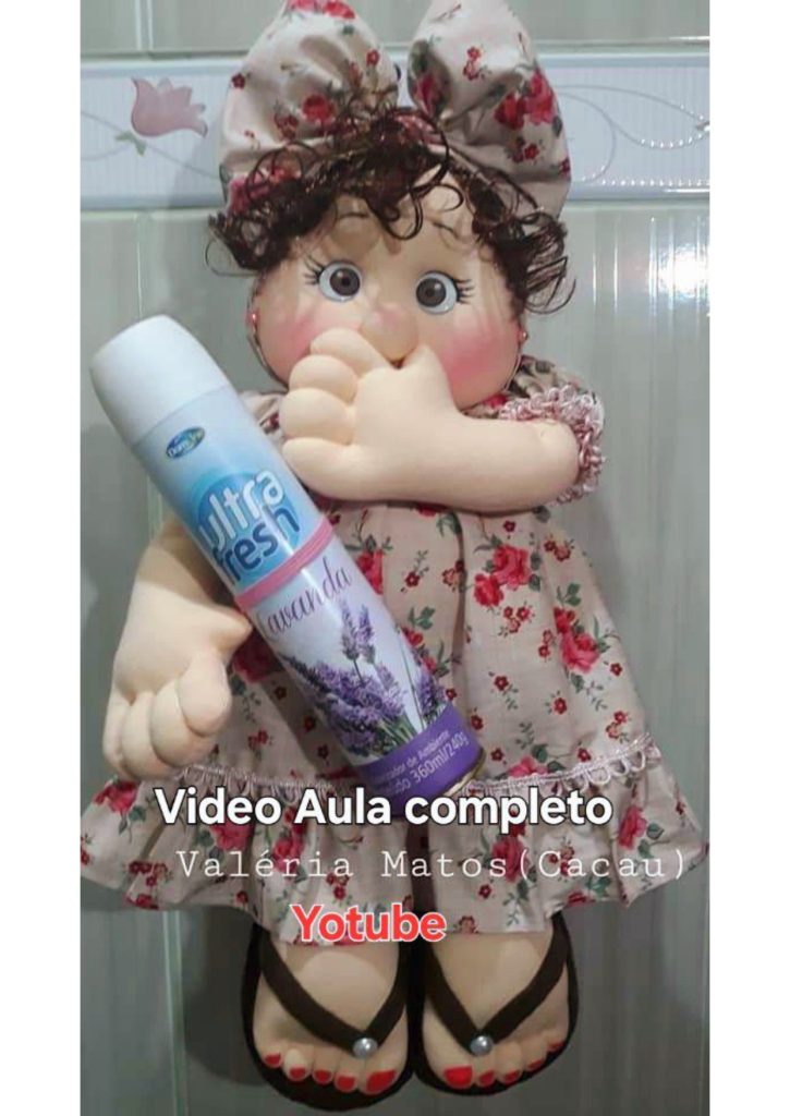Boneca porta-papel higiênico passo a passo para fazer e vender - molde parte 1