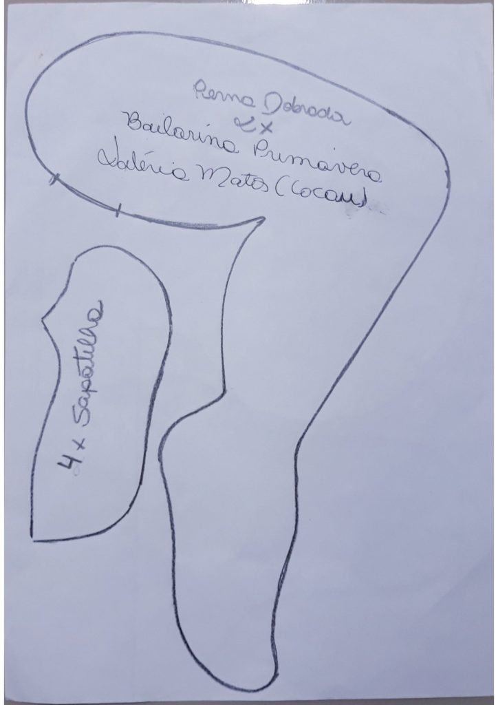 Bonecas bailarinas grandes - molde parte 4
