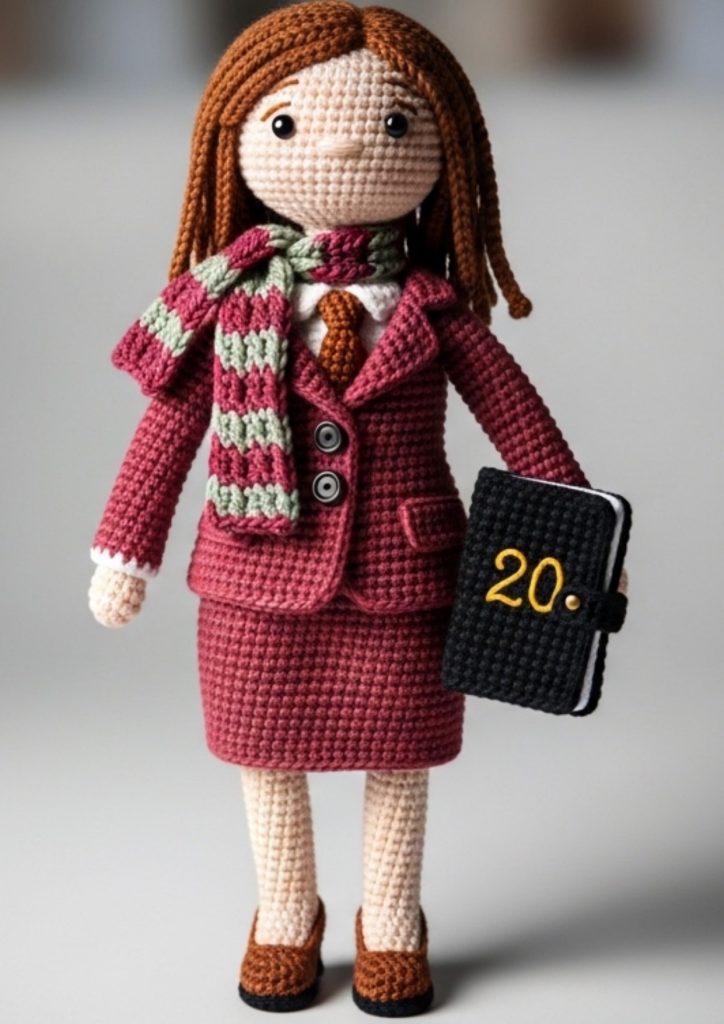 Bonecas secretárias de amigurumi - molde parte 4