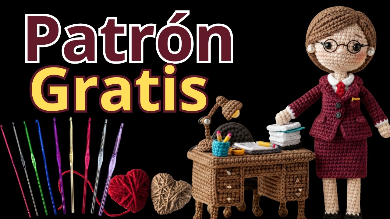 Bonecas secretárias de amigurumi
