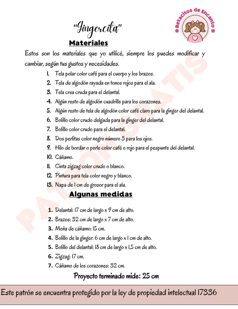 Bonequinha de gengibre fácil e rápida de fazer - molde parte 2