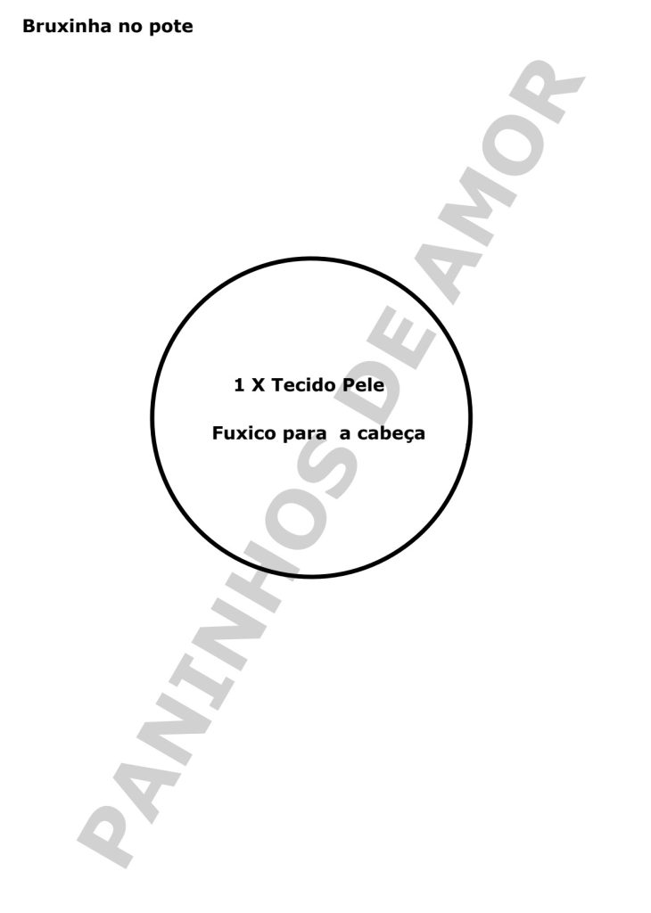 Bruxinha no pote incrível usando apenas retalhos - molde parte 2