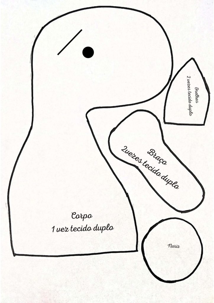 Cachorrinho de tecido - molde parte 2