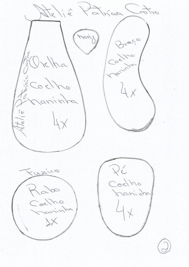 Cachorrinhos de pelúcia de microsoft - molde parte 2
