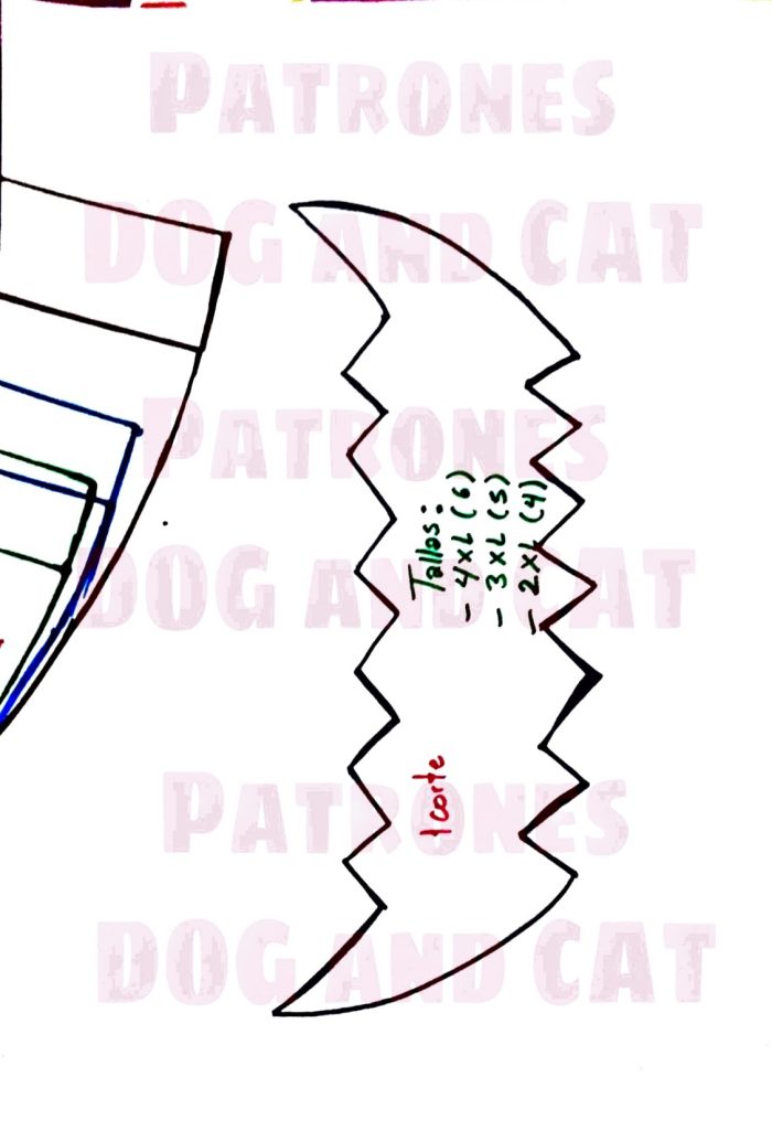 Capa de fantasma para cachorro no Halloween - molde parte 3