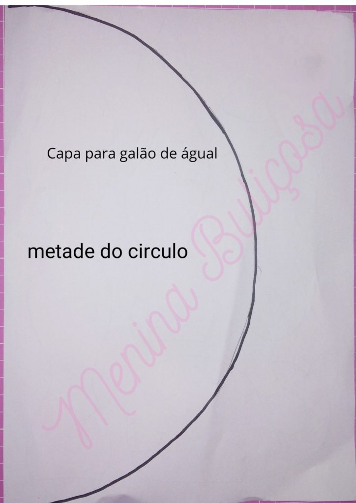 Capa para galão de água - molde parte 3