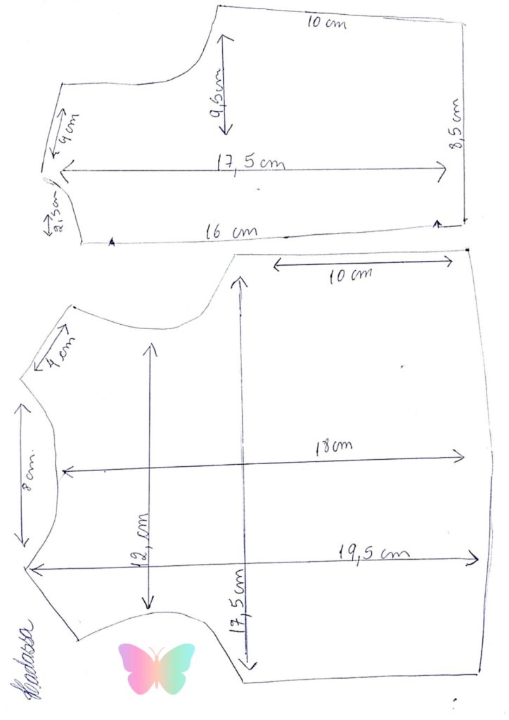 Casaco para o boneco de pano Luiz - molde parte 2