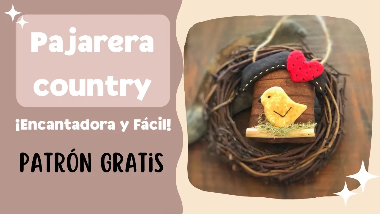Casinha de passarinho country de tecido rápida e encantadora