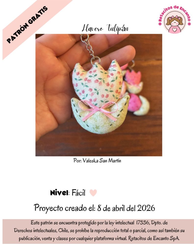 Chaveiro de tulipa fácil para vender muito - molde parte 1