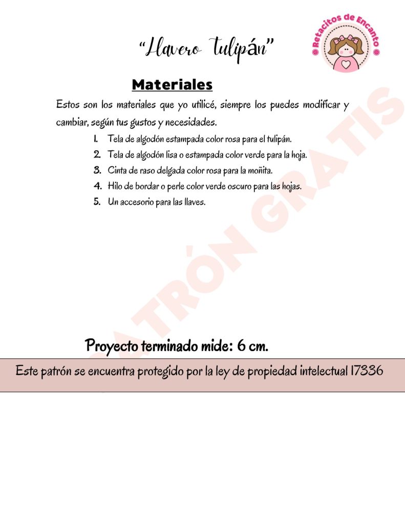 Chaveiro de tulipa fácil para vender muito - molde parte 2