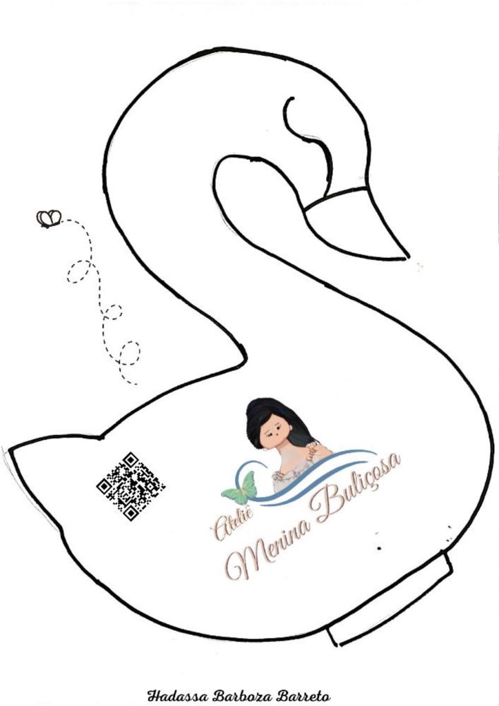 Cisne de tecido super rápido de fazer - molde parte 2