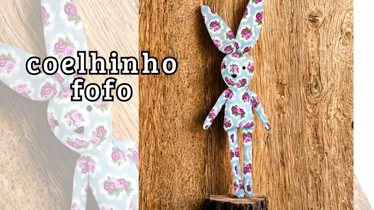 Coelho de tecido muito fofo