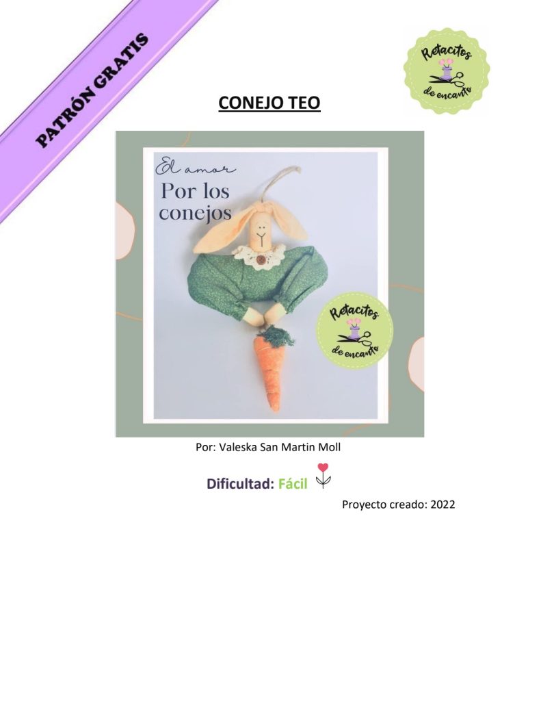 Coelho no palito e Coelho Téo - molde parte 4