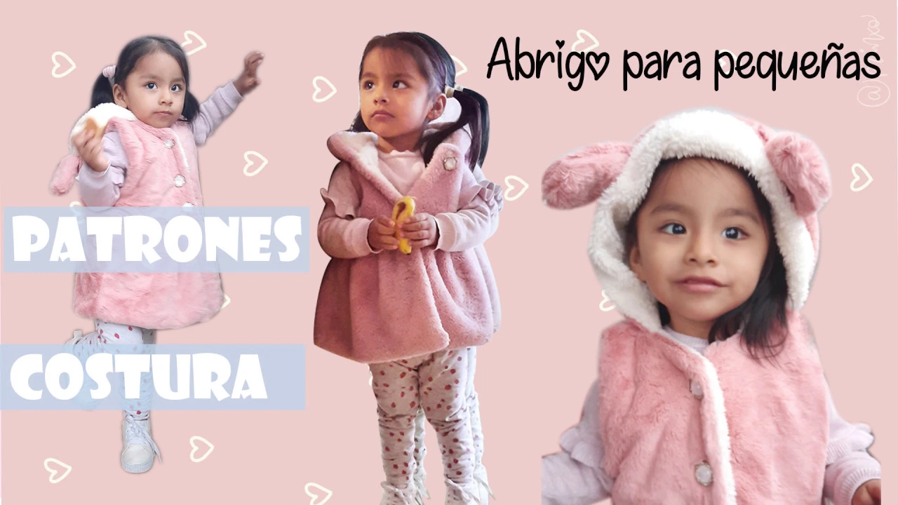 Colete de pelúcia para meninas