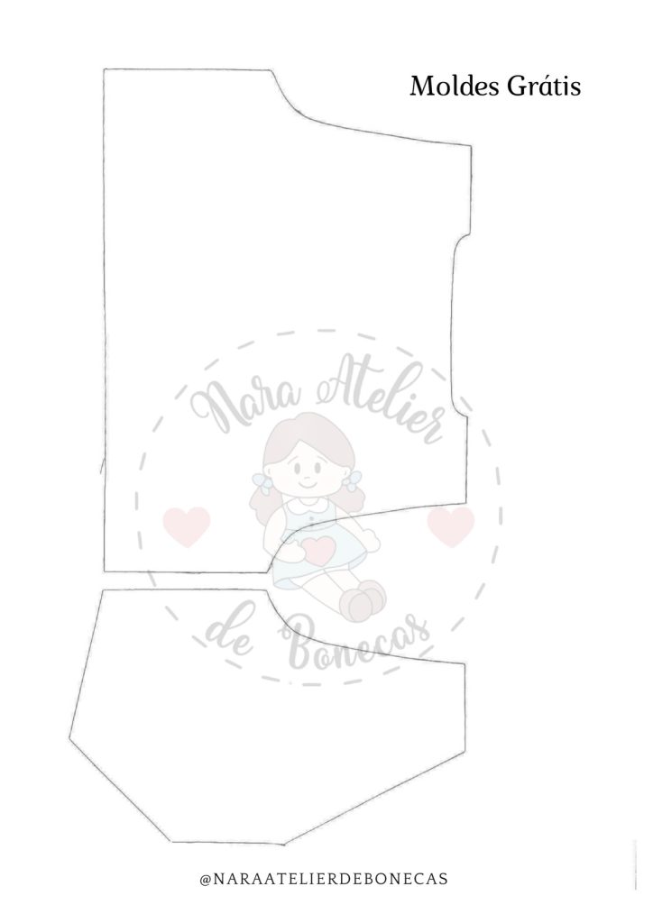 Colete para boneco - molde parte 1
