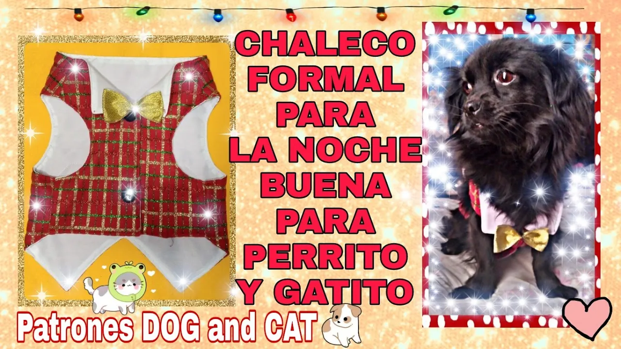Colete social natalino para cachorro e gato