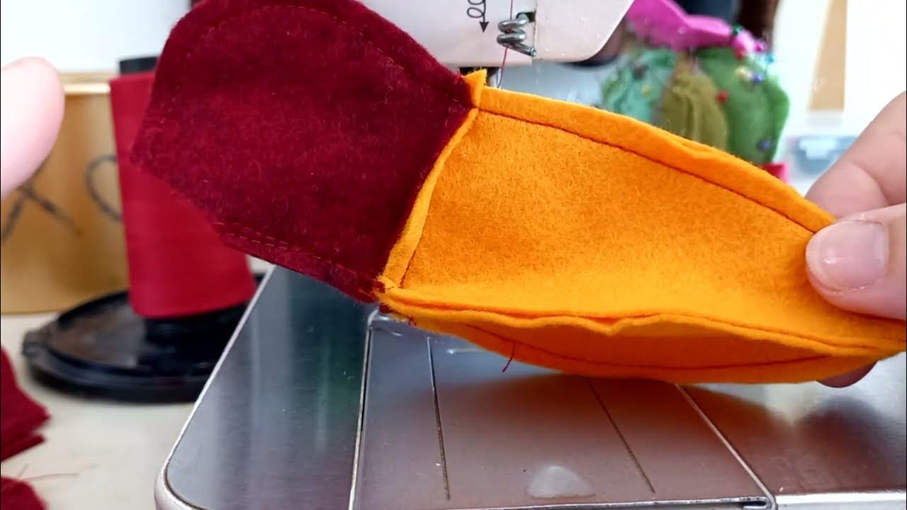 Como costurar o corpo dos passarinhos com duas cores