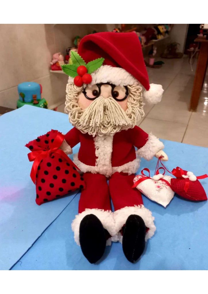 Como desenhar Papai Noel de tecido de 45 cm - molde parte 1