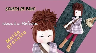 Como fazer a boneca de pano Helena parte 1 – vestido e corpo - molde parte 1