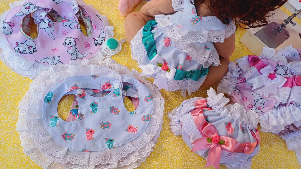 Como fazer batinha e vestido para boneca bebê