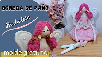 Como fazer boneca de pano borboleta