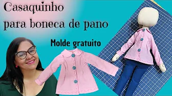 Como fazer casaquinho para boneca de pano modelo 2