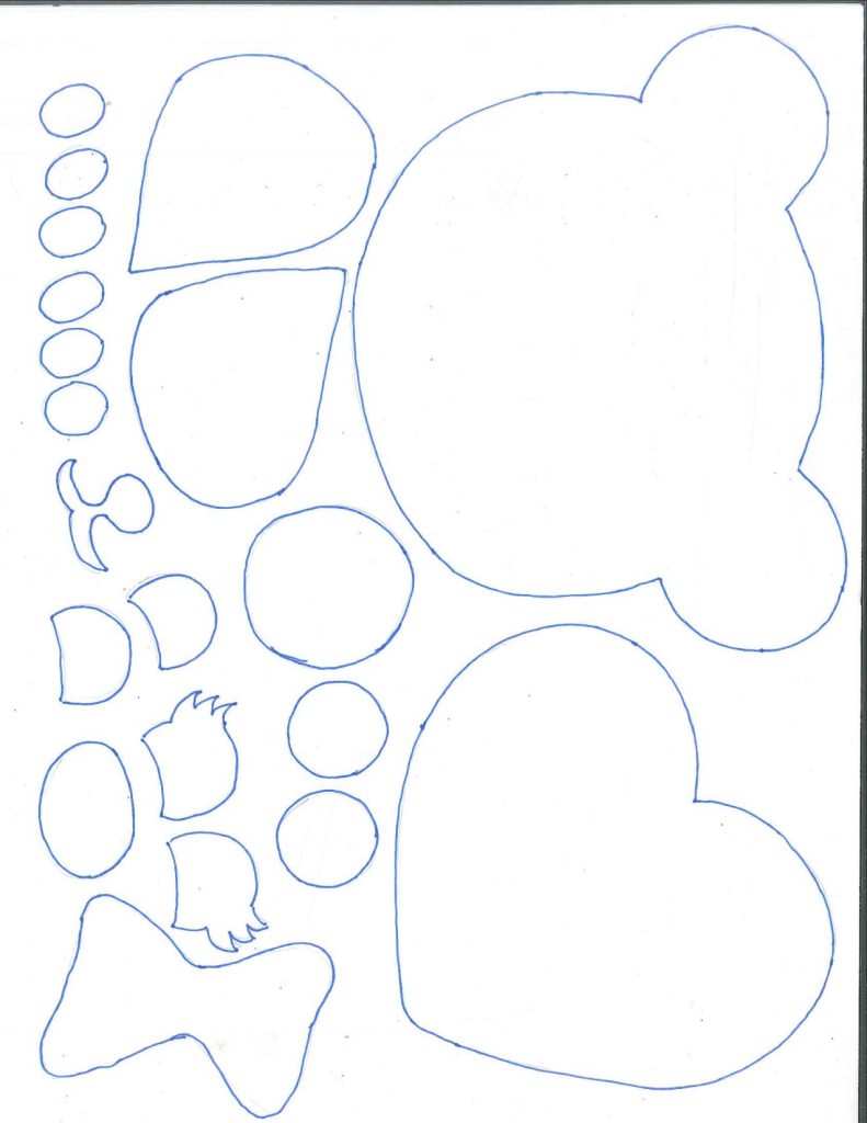 Como fazer coração de EVA recheado de doces com garrafa PET - molde parte 2