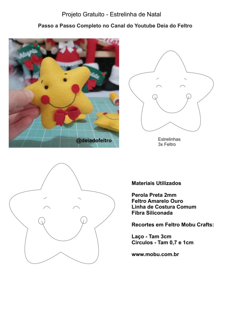 Como fazer estrelinha de Natal - molde parte 1