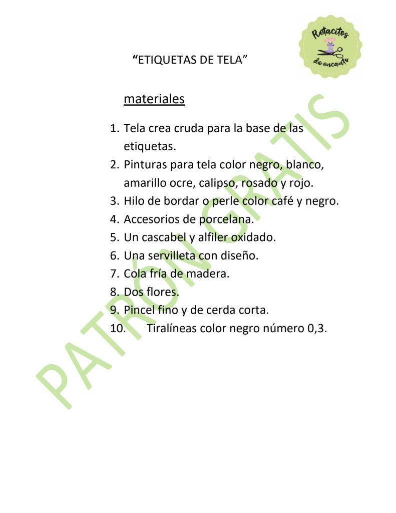 Como fazer etiquetas de tecido - molde parte 2