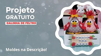 Como fazer galinha de feltro