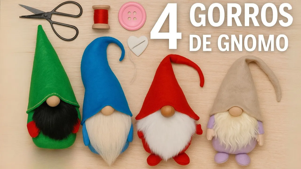 Como fazer gorros de gnomo passo a passo