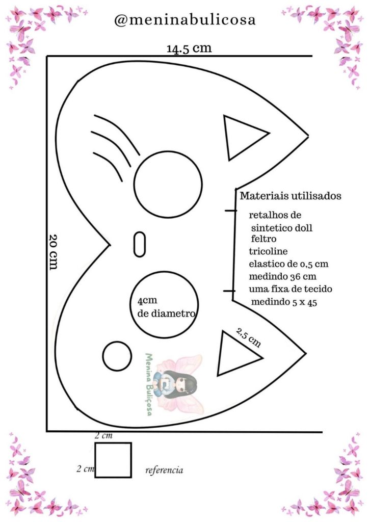 Como fazer máscara de dormir de gatinho preto - molde parte 1