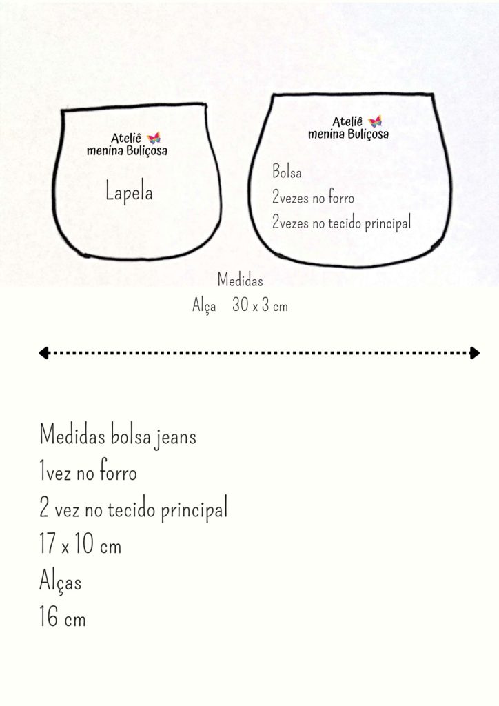 Como fazer minibolsa para boneca de pano - molde parte 1