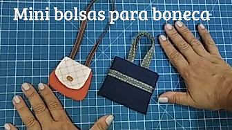 Como fazer minibolsa para boneca de pano