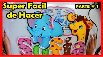 Como fazer nome em EVA para aniversário tema safári parte 1