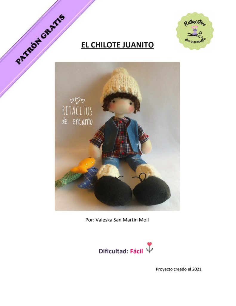 Como fazer o Chilote Juanito, boneco típico de Chiloé - molde parte 1