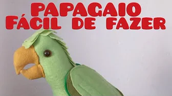 Como fazer papagaio de feltro com pezinhos