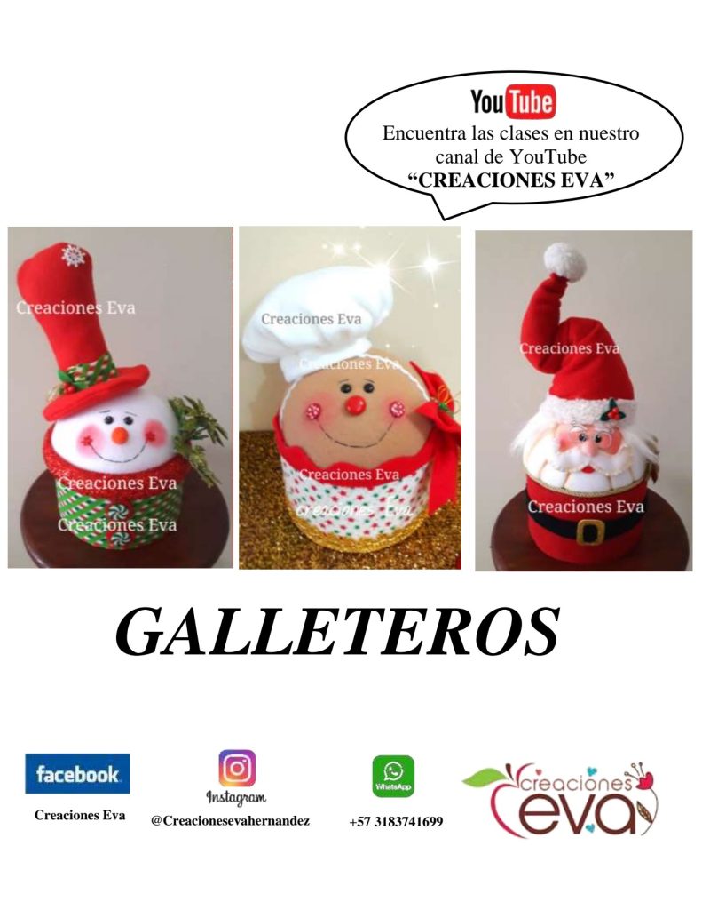 Como fazer pote de biscoitos natalino – gengibre - molde parte 1