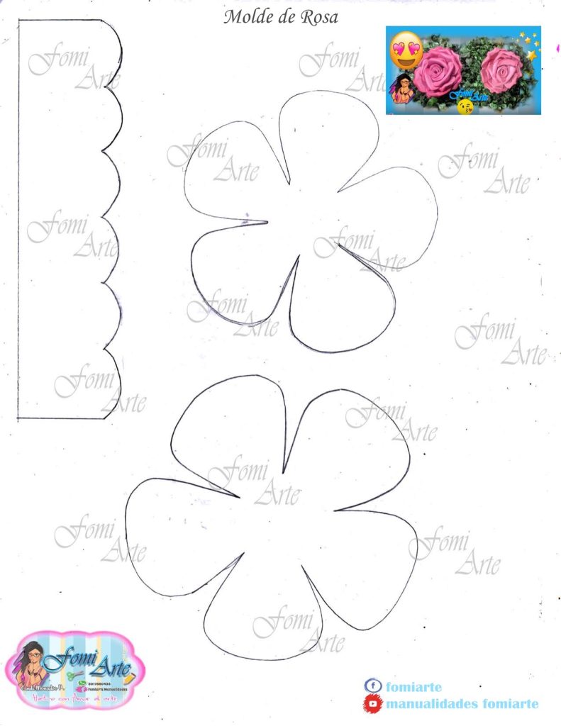 Como fazer rosas de EVA super fácil - molde parte 1