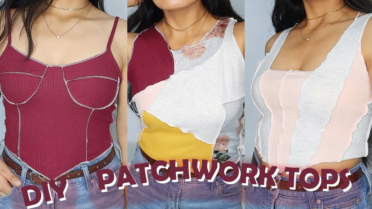 Como fazer tops de patchwork com retalhos de tecido