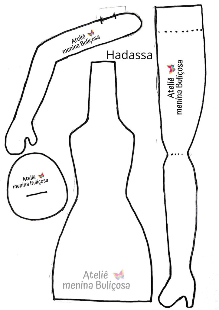 Como fazer vestido lindo para boneca de pano - molde parte 1