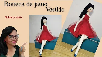 Como fazer vestido lindo para boneca de pano
