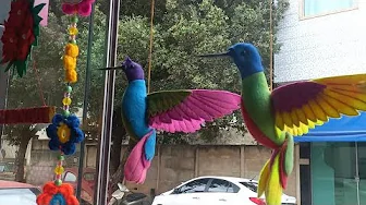 Como montar pássaro beija-flor de feltro 3D